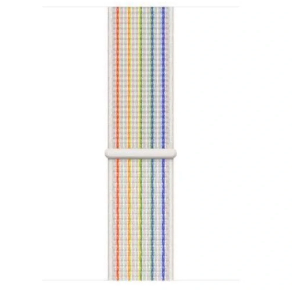 Apple 44mm White/Multi-Color Pride Edition Nike Sport Loop